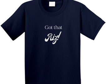 Kid's Trendy T-Shirt - Got That Riz! - Navy/White - Unisex