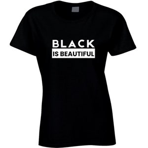 Black Is Beautiful Statement Shirt - Black/White - Womens