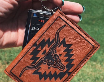 Western Keychain Wallet; Various Designs Available