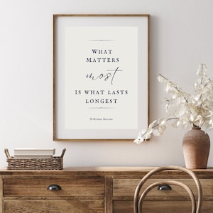What Matters Most Lasts Longest - M Russell Ballard Quote - General Conference Quote - LDS Quote - LDS Wall Art - LDS  Printable