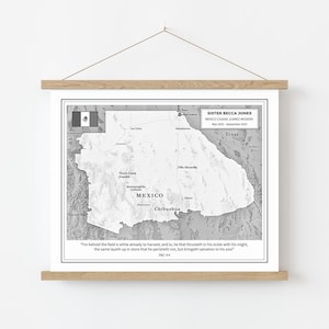 Mappa personalizzata dell'area della missione LDS - Due stili - Mappa della missione LDS - Dono missionario LDS - Addio alla missione - Chiamata alla missione - MTC - Stampabile