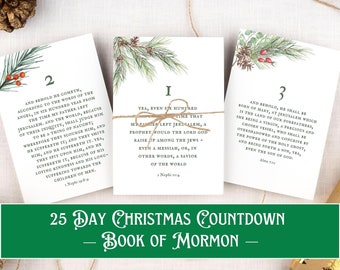 LDS 25 Days Closer to Christ LDS Christmas Countdown 