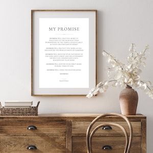 My Promise - Russell M Nelson Quote - General Conference Quote- LDS Quotes - Temple Covenants - Lds Wall Art - Lds PRINTABLE