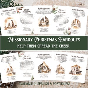 Missionar Weihnachtshandout Tags - Missionar Geschenk - Missionar Weihnachtsgeschenk - Missionar Paket - LDS Missionar - DRUCKBAR