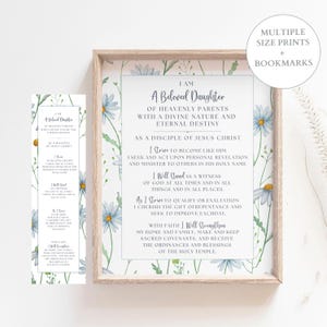 LDS Young Women Theme - Prints and Bookmarks - Young Women Christmas Gift - LDS Wall Art - LDS Print - Lds Youth Theme - Printable