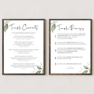 Temple Covenants, Temple Promises - General Conference - LDS Temple Covenants - Russell M Nelson Quote - LDS Wall Art - LDS Printable