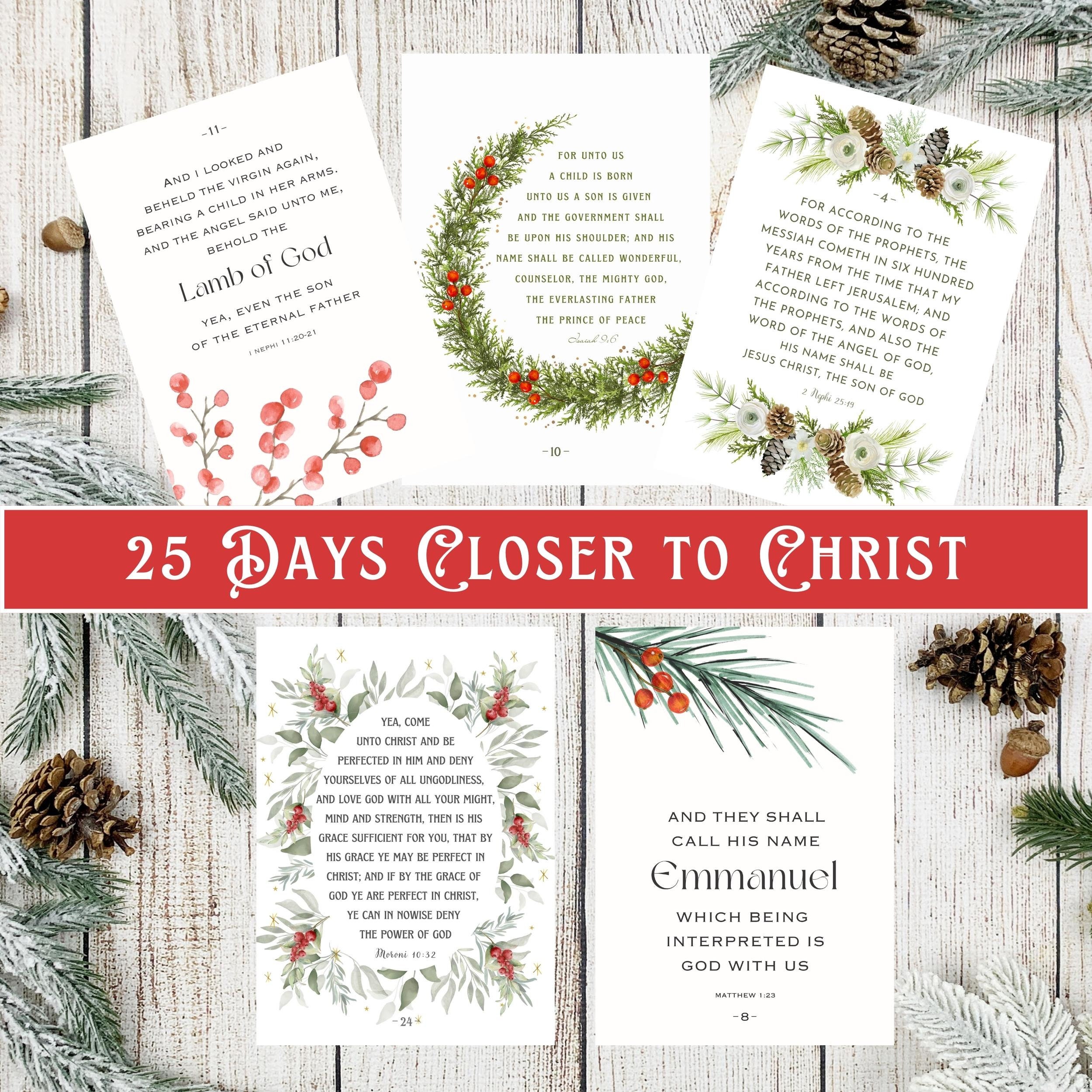 LDS 25 Days Closer to Christ LDS Christmas Countdown 