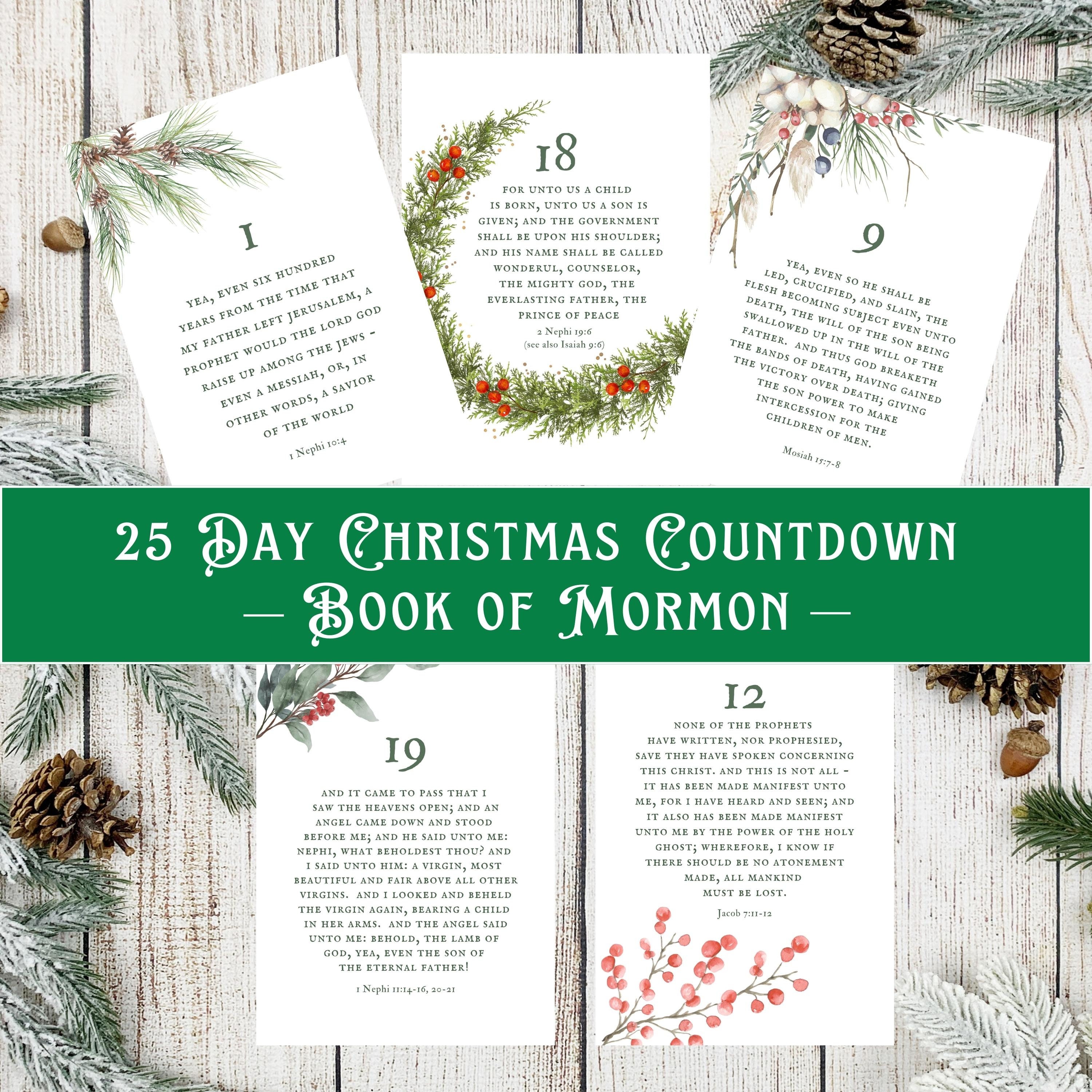 LDS 25 Days Closer to Christ LDS Christmas Countdown 