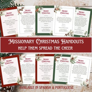 Missionar Weihnachtshandout Tags - Missionar Geschenk - Missionar Weihnachtsgeschenk - Missionar Paket - LDS Missionar - DRUCKBAR