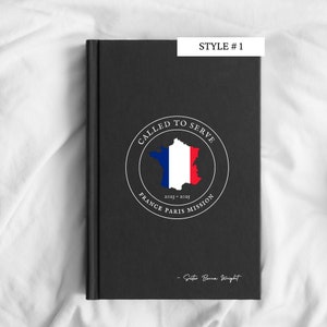 Custom LDS Mission Journal - 3 Style Options - Personalized LDS Missionary Gift - LDS Mission Flag Map - Called to Serve - Mission Farewell