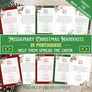 Missionar Weihnachtshandout Tags - PORTUGUESE - Missionar Geschenk - Missionar Weihnachtsgeschenk - Missionar Paket - Missionar - DRUCKBAR