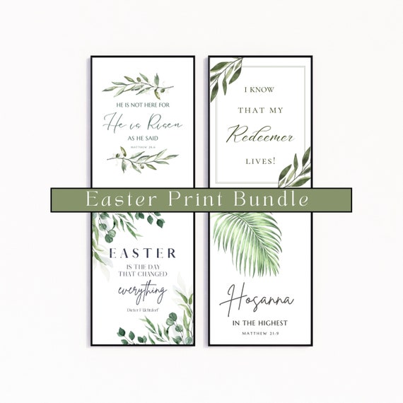 LDS Easter Print Bundle - Christian Easter Wall Art - Easter Gift - Jesus Easter Art - Ministering Gift - Missionary Easter Gift - PRINTABLE