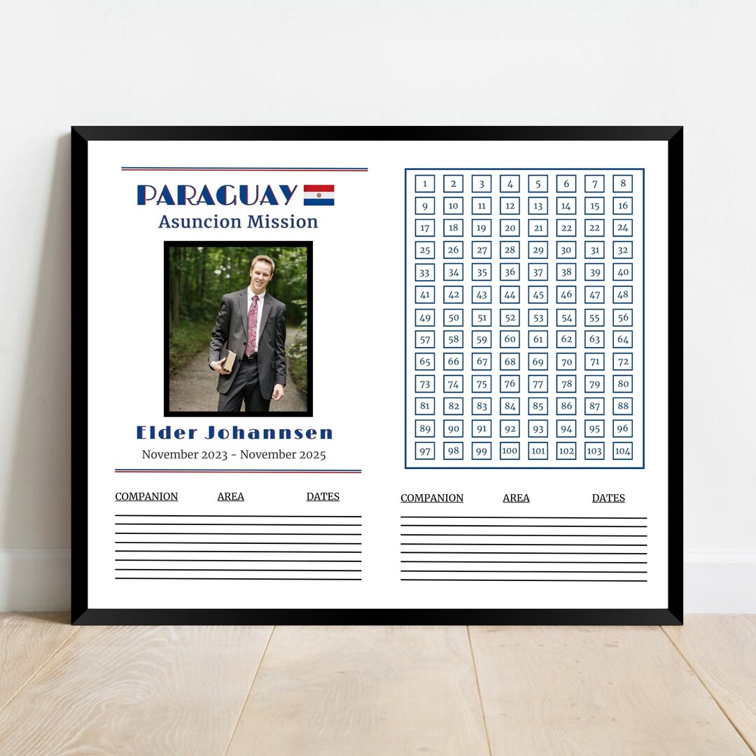 Custom LDS Mission Countdown Poster - Any Mission - Multiple Sizes ...