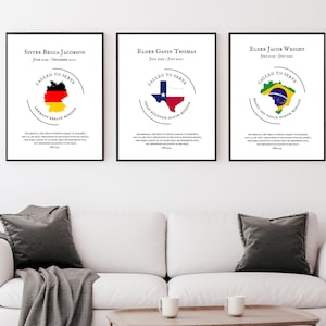 Custom LDS Mission Flag Map - Mission Map - Called to Serve - LDS Missionary Gift - Missionary Farewell - Missionary Homecoming - PRINTABLE