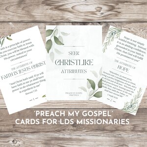 Seek Christlike Attributes Cards Preach My Gospel LDS Missionary Gift ...