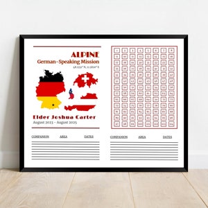 Benutzerdefiniertes LDS-Missions-Countdown-Poster – jede Mission – mehrere Größen – Missionar-Countdown-Diagramm – zum Dienst berufen – zum Ausdrucken