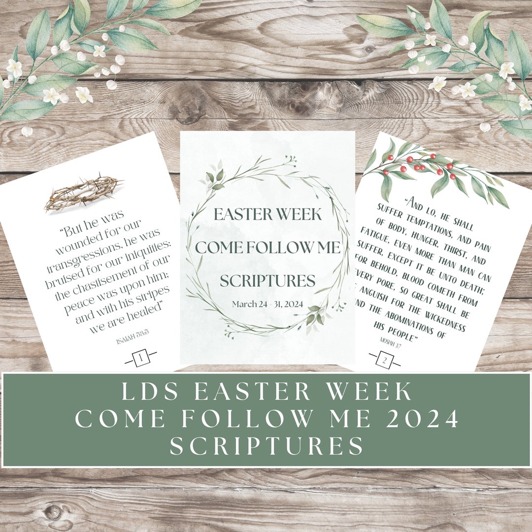 LDS Easter Come Follow Me 2024 LDS Easter Advent LDS Easter Countdown