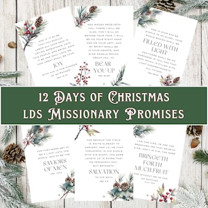 Missionar 12 Tage Weihnachten - Versprechen an Missionare - Missionarsgeschenk - Missionarsweihnachtsgeschenk - Missionarspaket - PRINTABLE