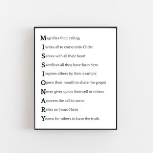 LDS Missionary Gift – Called to Serve - LDS Mission - Mission Farewell - Mission Call - Missionary Definition - PRINTABLE