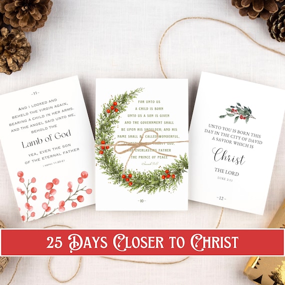 LDS 25 Days Closer to Christ LDS Christmas Countdown 