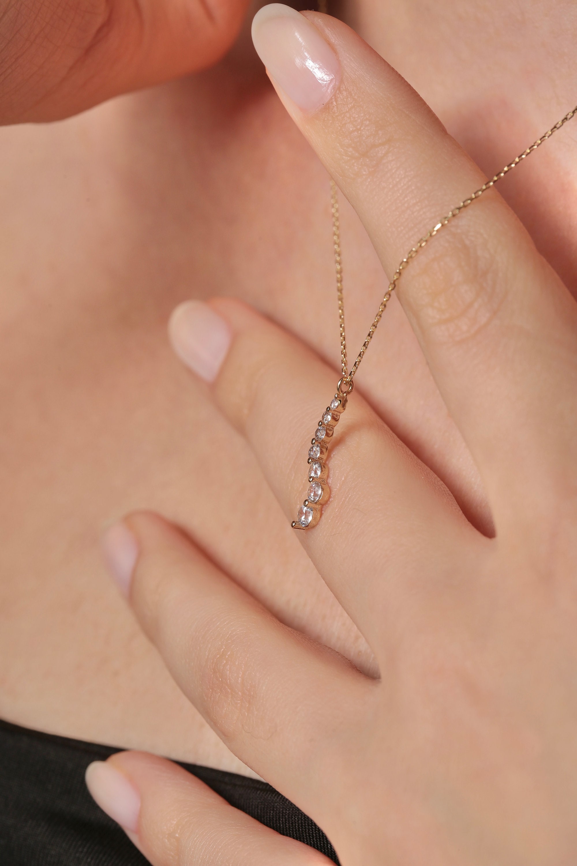 Diamond Journey Necklace Etsy Canada