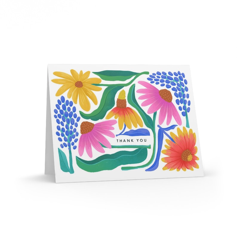 Tarjetas de agradecimiento con flores silvestres ilustradas a mano: Inspiradas en el suroeste imagen 3