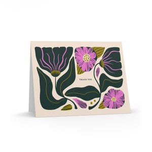 Hand Illustrated Lavender Thank You Cards: Earthy Floral Note Set - Etsy