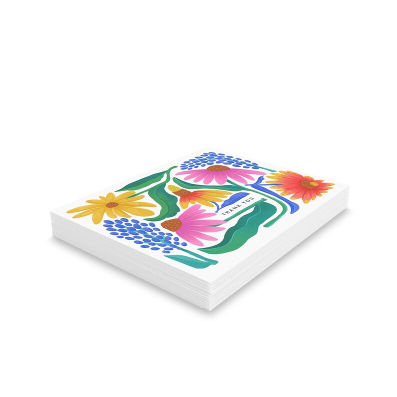 Tarjetas de agradecimiento con flores silvestres ilustradas a mano: Inspiradas en el suroeste imagen 4