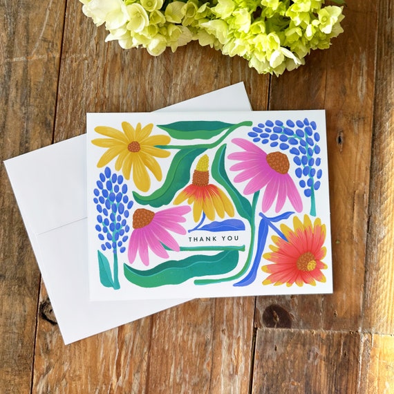 Hand Illustrated Wildflower Thank You Cards: Southwest Inspired