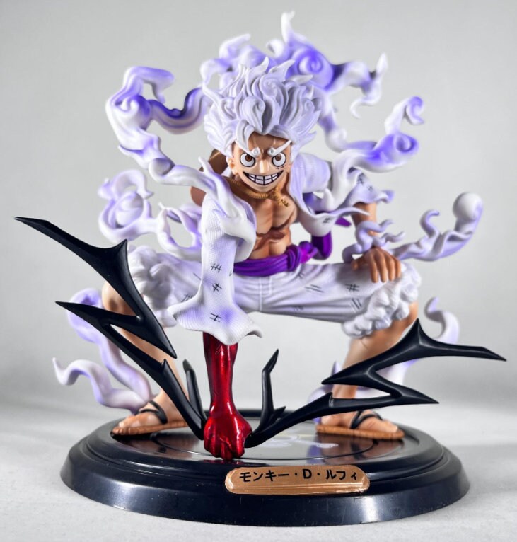 One Piece Figures Luffy 19cm Nika Sun God Gear 5 Anime Action Figures Pvc  Statue Model Doll Ornament Collectible Kid Gift Toys(no box)(Nika Luffy) 