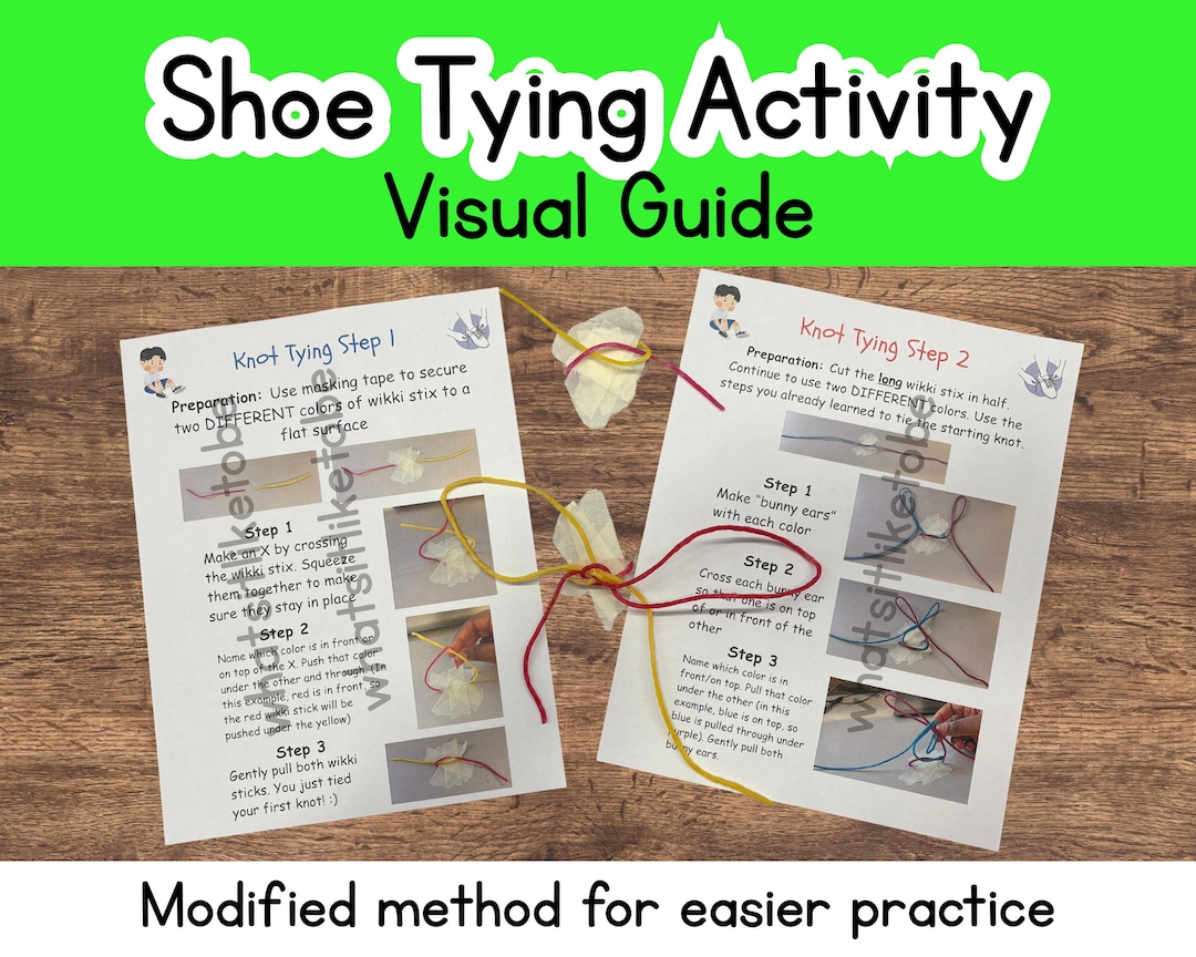 Adapted/modified Tying Activity Using Wikki Sticks: Fine Motor Skills ...