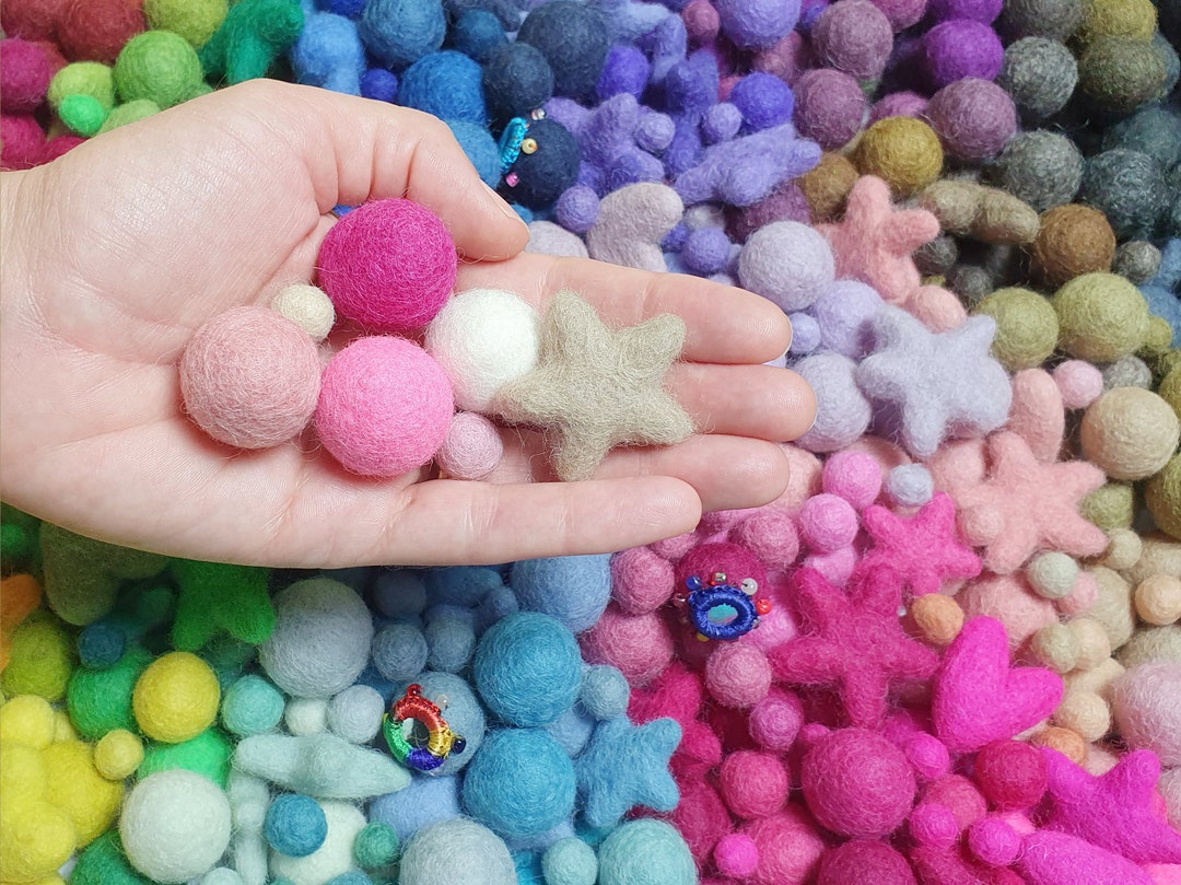 430 Pieces Felt Variety Pack Mixture of 1cm 2cm Felt Balls Etsy