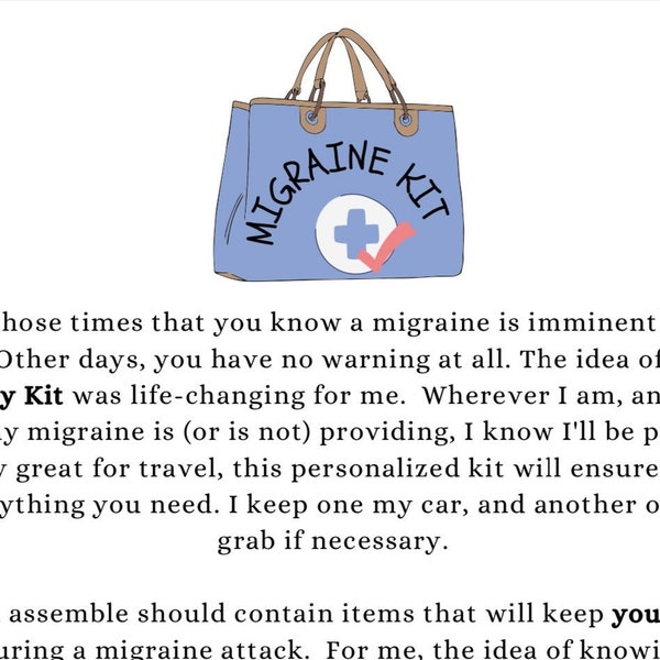 Migraine Emergency Kit Printable