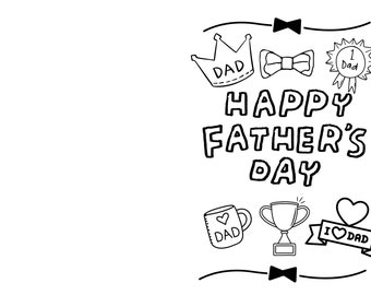 Father’s Day Coloring Card