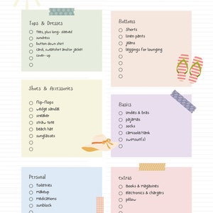 Beach Vacation Packing List