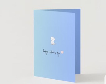 Tiny White Dog Mother’s Day Card