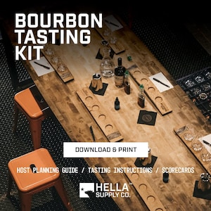 Blind Bourbon Tasting Kit Printable | Professionally Designed Scorecard, Host Guide, Tasting Instructions | Whiskey & Scotch Tasting Party