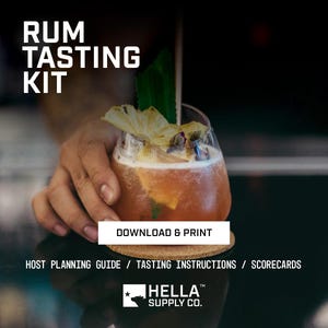 Blind Rum Tasting Kit Printable | Professionally Designed Scorecard, Host Guide, Tasting Instructions | Spirit & Liquor Tasting Party
