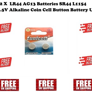 40 Pack LR44 AG13 357 303 SR44 Batteries 15V Button Coin Cell