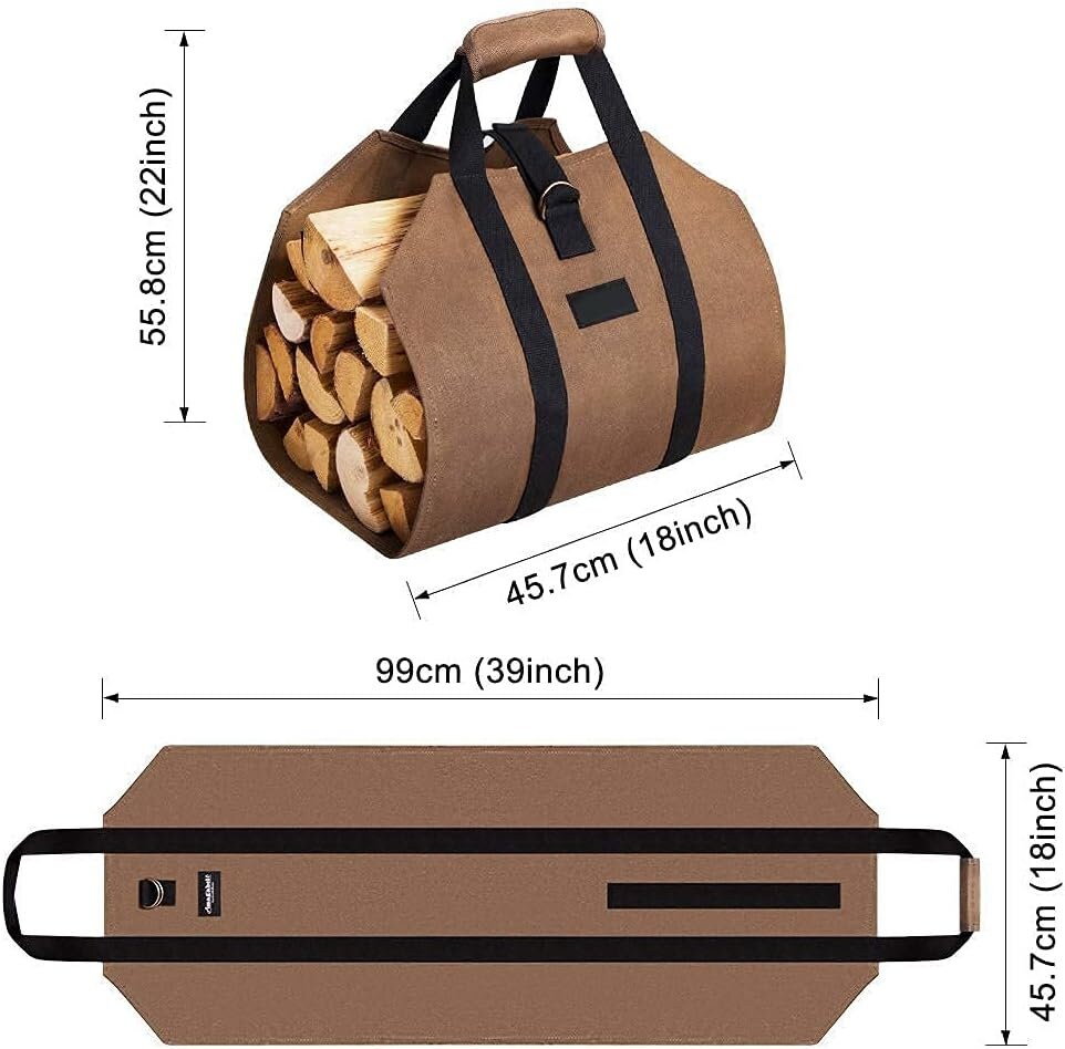 Canvas Wood Firewood Carrying Bag Log Wood Carrier Bag for Etsy UK