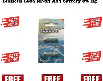 2 X 27A Batteries A27 12v MN27 EL812 L828 L828f Alkaline Eunicell Battery UK
