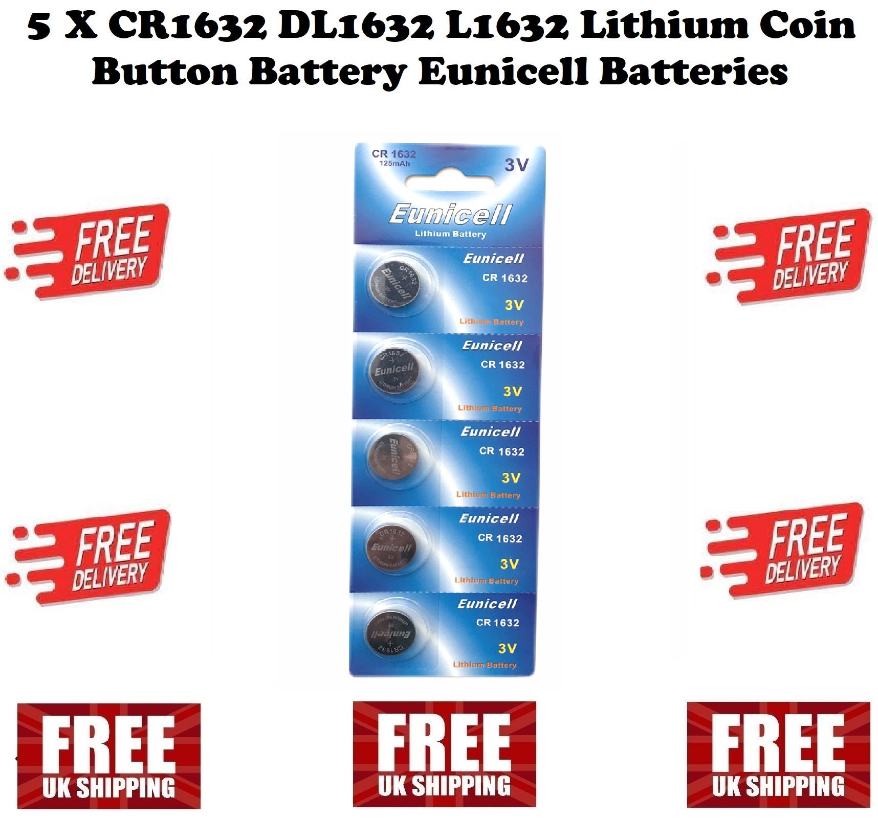 High Quality Button Lithium Coin Cell Pile Cr 1632 Battery Cr1632