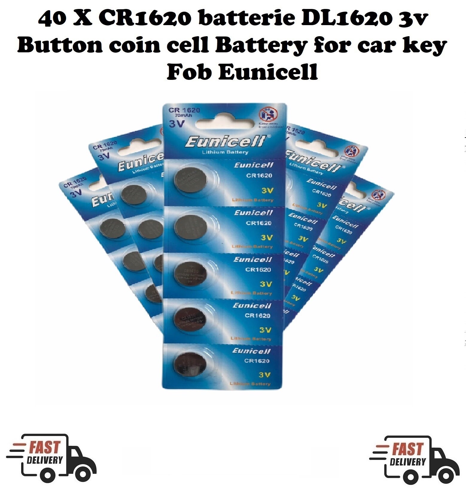 Dl1620 1620 Batteries DL1620 3v Button Coin Cell Battery for Car Key Fob ...