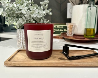 Spring Candle, Rose & Oud, 100% Soy Wax