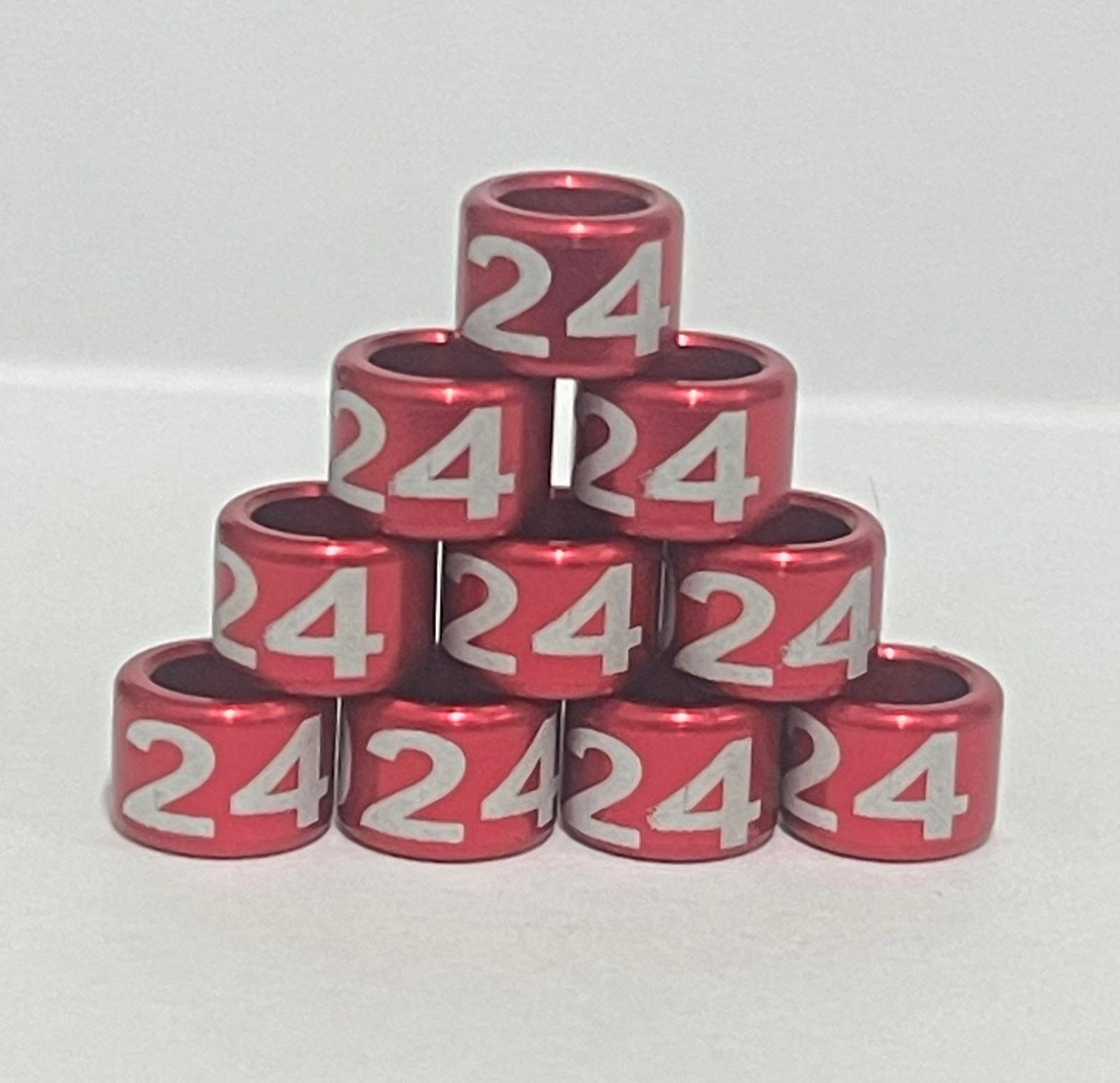 Aluminium Bird Rings 2024 Red for Canary Parrots Parakeet Finches ...