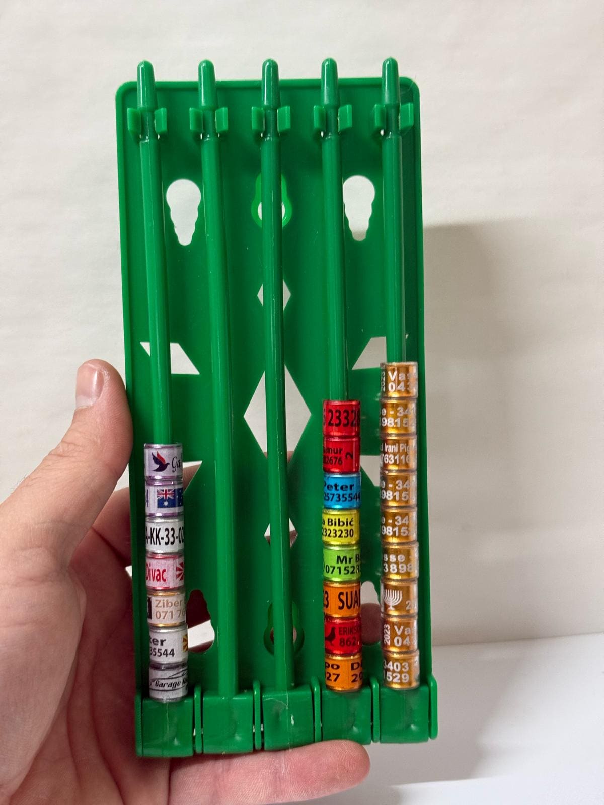 TOYANDONA 2 Supporti Per Anelli Per Zampe Di Piccione – Telaio In Plastica Per Porta Anelli, Accessorio Per Allevamento E Addestramento Uccelli