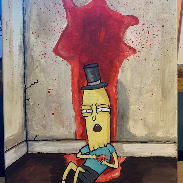 mr poopy butthole gets shot painting