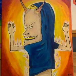 Devil Beavis painting