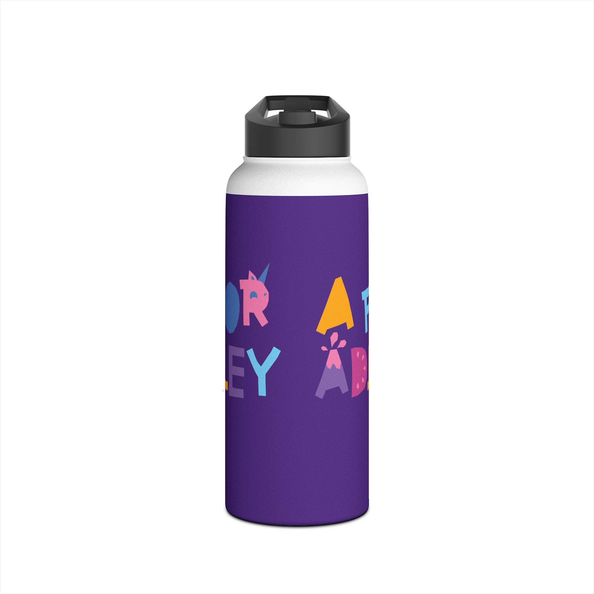 A for Adley Kids Adley Merch Stainless Steel Water Bottle, Standard Lid