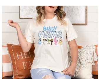 Bluey and bingo mama tshirt bluey apparel Short Sleeve Tee